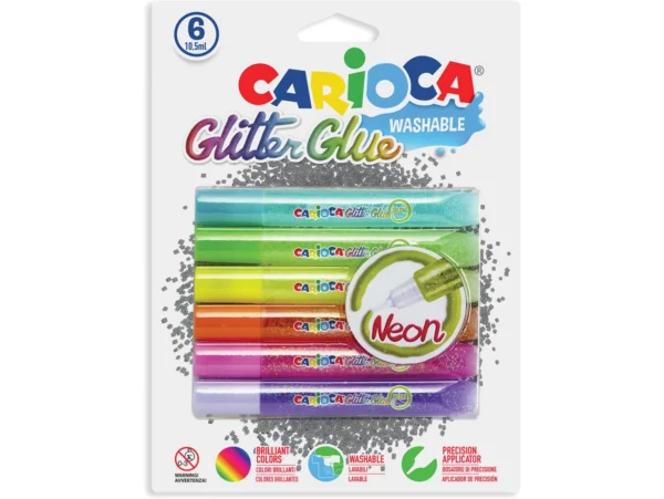 Pack de 6 Pegamentos CARIOCA Glitter