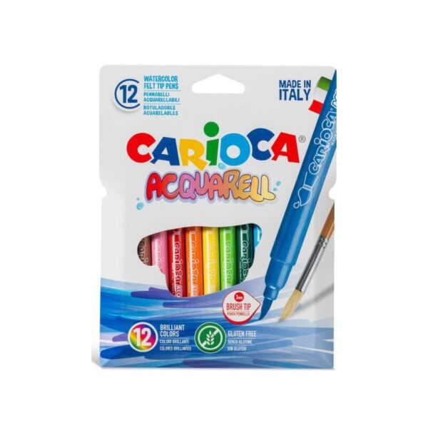CARIOCA ROTULADOR ACUARELABLE 12 COLORES