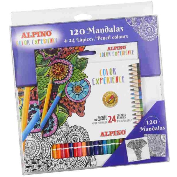 LAPICEROS 24 COLORES EXP.+120 MANDALA