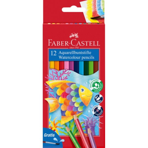 LAPIZ ACUARELABLE FABER CASTELL 12 COLORES