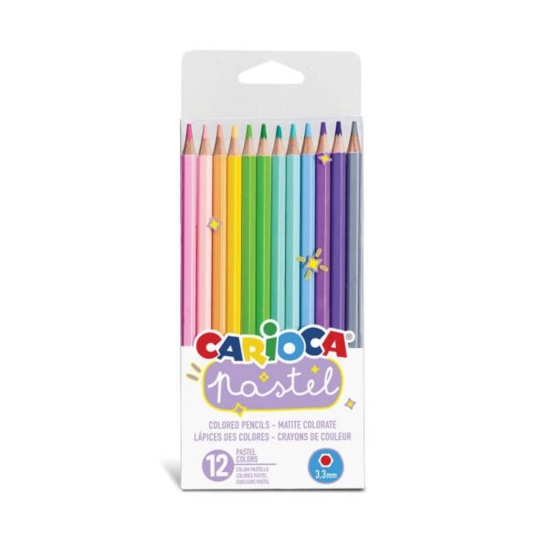 LÁPIZ CARIOCA PASTEL 12 COLORES
