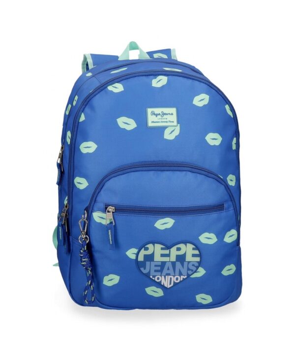 Mochila Ruth Doble Cremallera Adaptable Azul