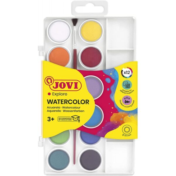 ACUARELA JOVI 12 COLORES 22ML