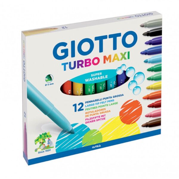 GIOTTO ROTULADOR TURBO MAXI 12 COLORES