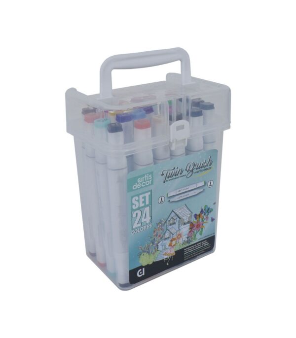 ARTIS DECOR TWIN BRUSH 24 COLORES