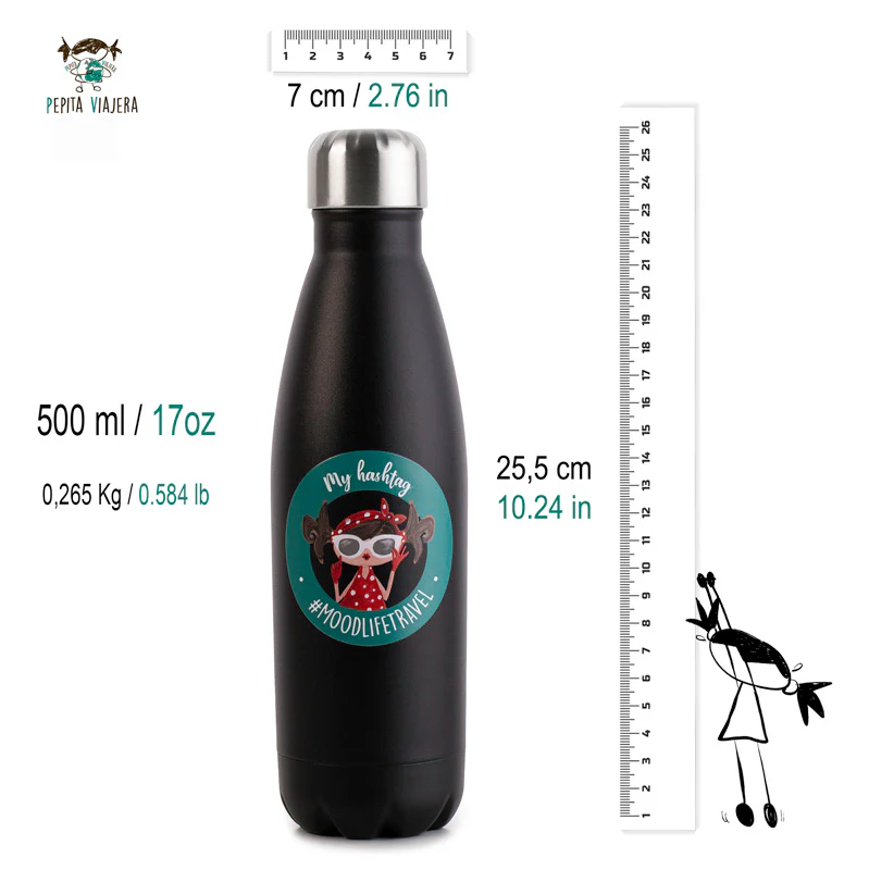 Botella Térmica My Hashtag is #moodlifetravel - Imagen 2