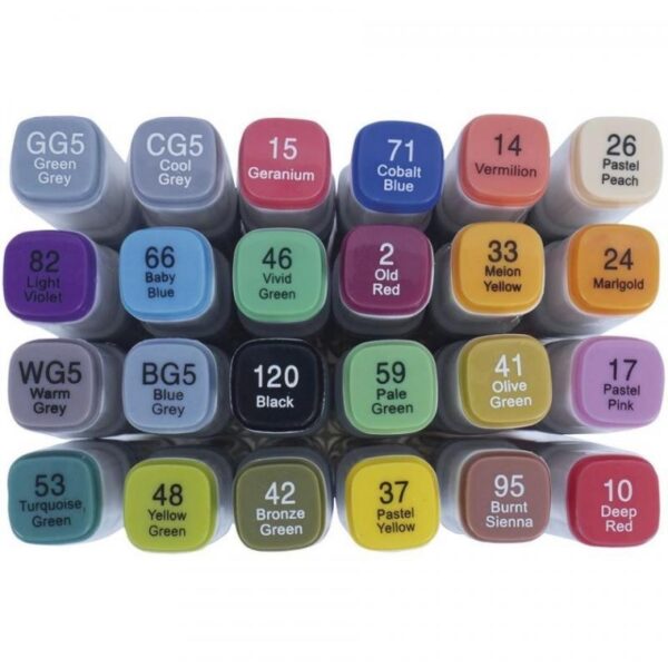 SET 24 ROTULADORES ART FLOW (Bisel 6mml/Fino 1mm) - Imagen 2