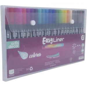 SET 24 ROTULADORES EASY LINER (Pincel/Fino 0.4mm)