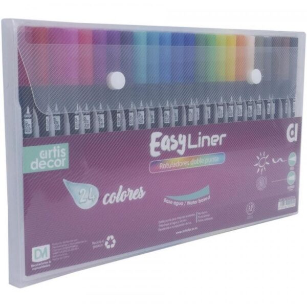 SET 24 ROTULADORES EASY LINER (Pincel/Fino 0.4mm)