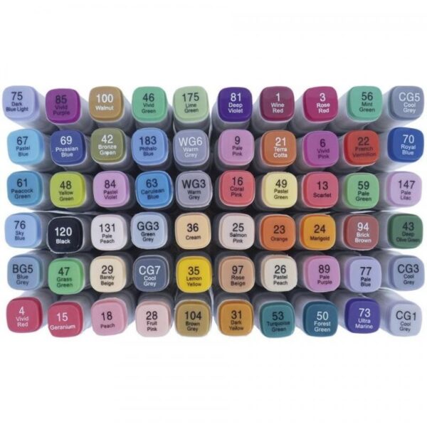 SET 60 ROTULADORES ART FLOW (Bisel 6mml/Fino 1mm) - Imagen 2