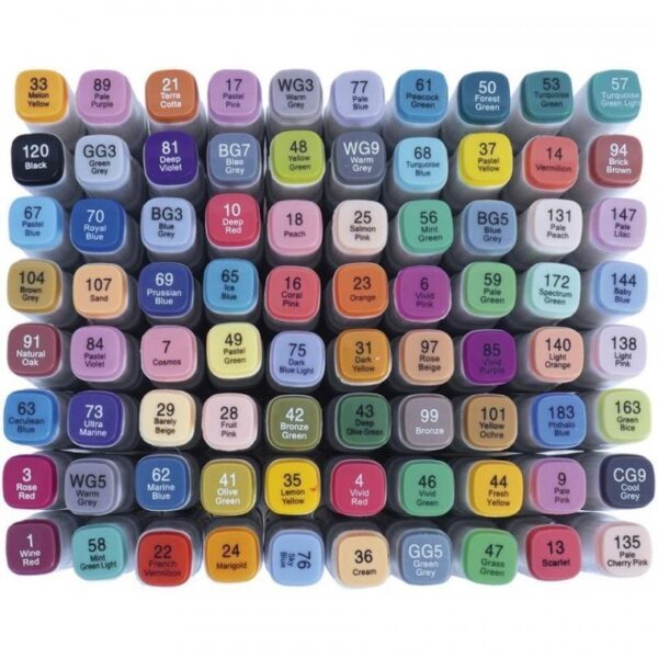 SET 80 ROTULADORES ART FLOW (Bisel 6mml/Fino 1mm) - Imagen 2
