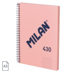 Cuaderno A5 ,cuadros, Serie1918, rosa