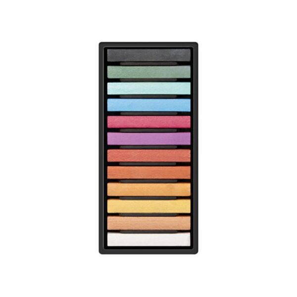 Caja 12 barritas pastel blando colores metalizados - Imagen 2