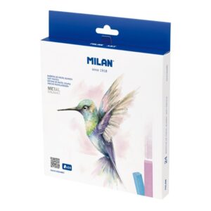 Caja 24 barritas pastel blando colores metalizados