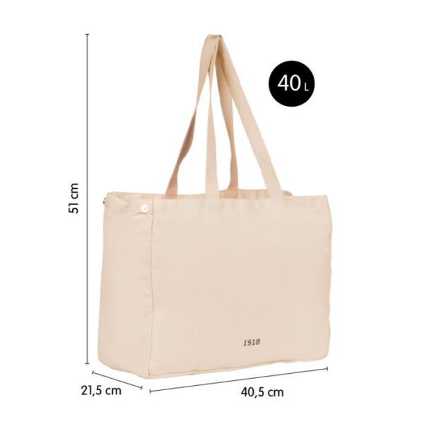 Bolso tote bag grande MILAN GIGANTE 403 since 1918, beige - Imagen 4