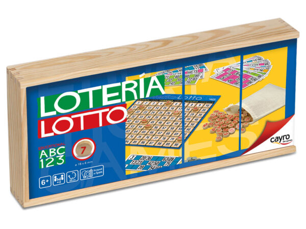 LOTERÍA 48 CARTONES CAJA MADERA