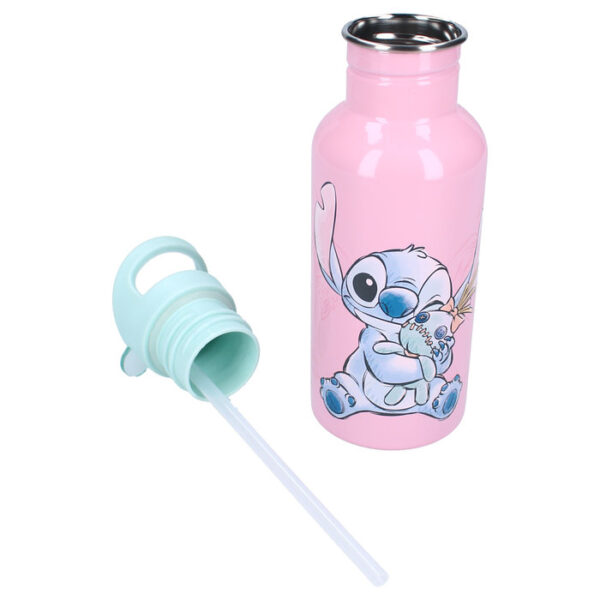 BOTELLA ALUMINIO TERMICA CON PAJITA 500ML STITCH TAKE A SIP - Imagen 3