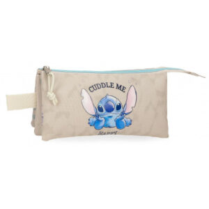 ESTUCHE  3CREMALLERAS  STITCH CUDDLE ME HAPPY