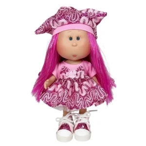 MUÑECA LITTLE MIA PELO FUCSIA S 23 CM -  Nines d'Onil