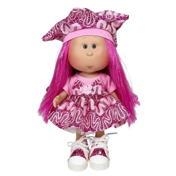 MUÑECA LITTLE MIA PELO FUCSIA S 23 CM -  Nines d'Onil