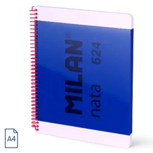 CUADERNO A4 MILAN NATA 624 CUADROD 5X5 80H 95GR AZUL