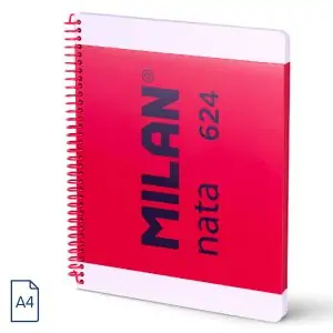 CUADERNO A4 MILAN NATA 624 CUADROD 5X5 80H 95GR ROSA