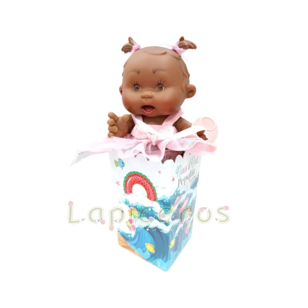 PEPOTIN ORIGINAL NIÑA MORENITO ROSA 21CM NINES D´ONIL - Imagen 4
