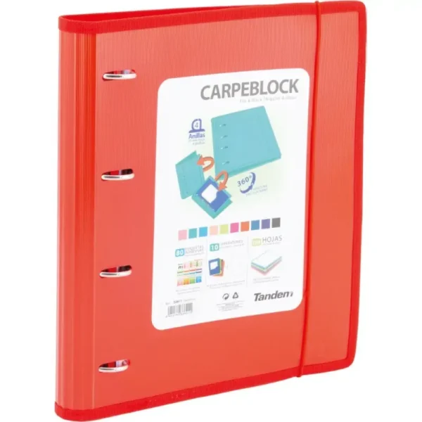 CARPEBLOCK PP CON RIBETE ROJO