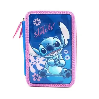 Stitch Estuche Triple Completo