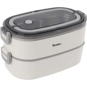 FIAMBRERA DOBLE PISO 1400 ML BLANCA APTA PARA MICROONDAS