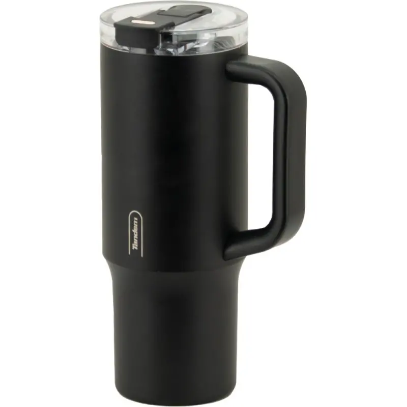 TUMBLER C/ASA 1000 ML NEGRO
