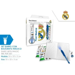 DIARIO CON BOLIGRAFO MAGICO REAL MADRID