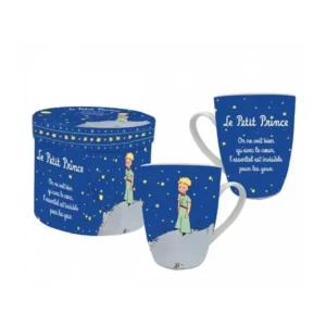 TAZA EL PRINCIPITO AZUL MARINO CON FRASE