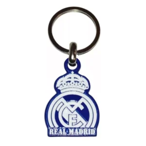 REAL MADRID LLAVERO METAL ESCUDO WHITE & BLUE