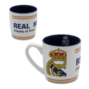 REAL MADRID TAZA AZUL BICOLOR CAJA