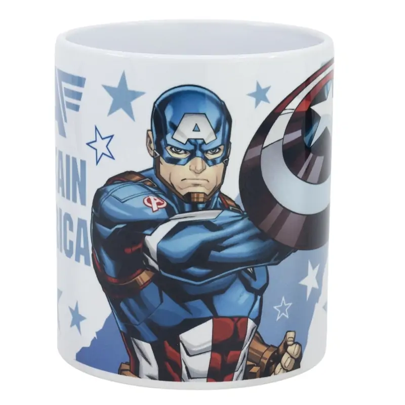 TAZA CERAMICA SB 325 ML EN CAJA AVENGERS CAPTAIN AMERICA SHIELD ATTACK