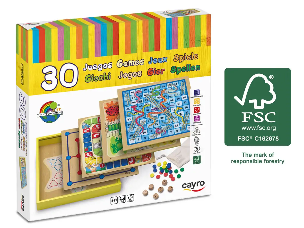 30 JUEGOS EN MADERA CLASICOS FSC