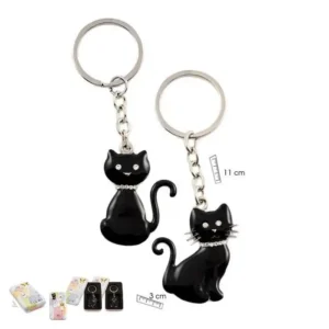 LLAVERO GATO NEGRO EN CAJA MODELOS SURTIDOS