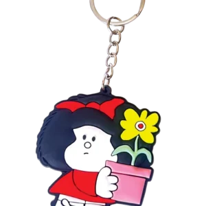 LLAVERO GOMA MAFALDA FLOR