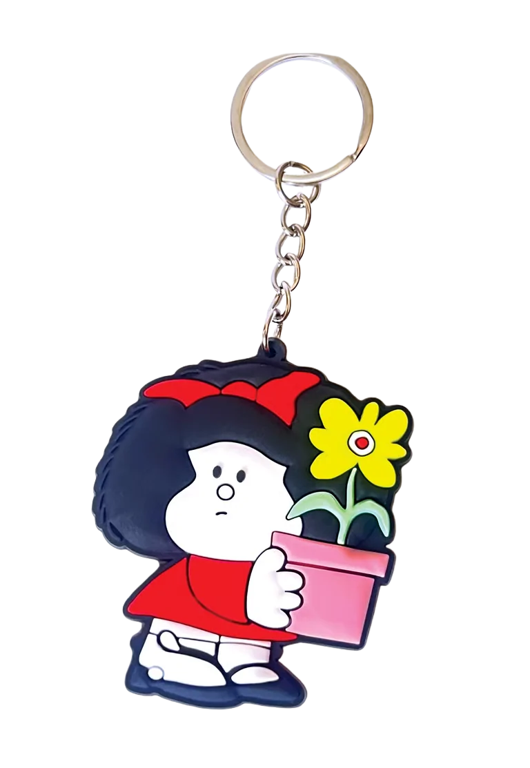LLAVERO GOMA MAFALDA FLOR