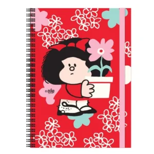 CUADERNO A5 TAPA DURA MAFALDA FLORES