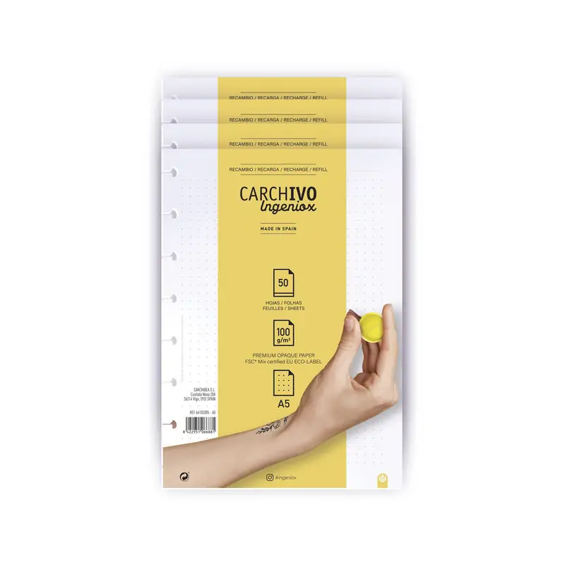 Recambio Cuaderno Ingeniox A5 50H Dots