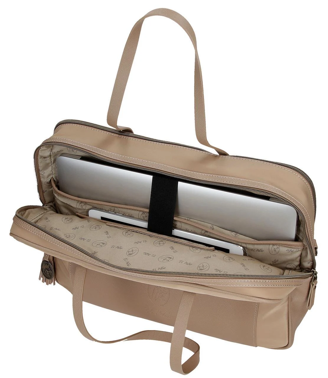 BOLSO PORTAORD ADAP. 2C. EL POTRO LANA BEIGE - Imagen 3