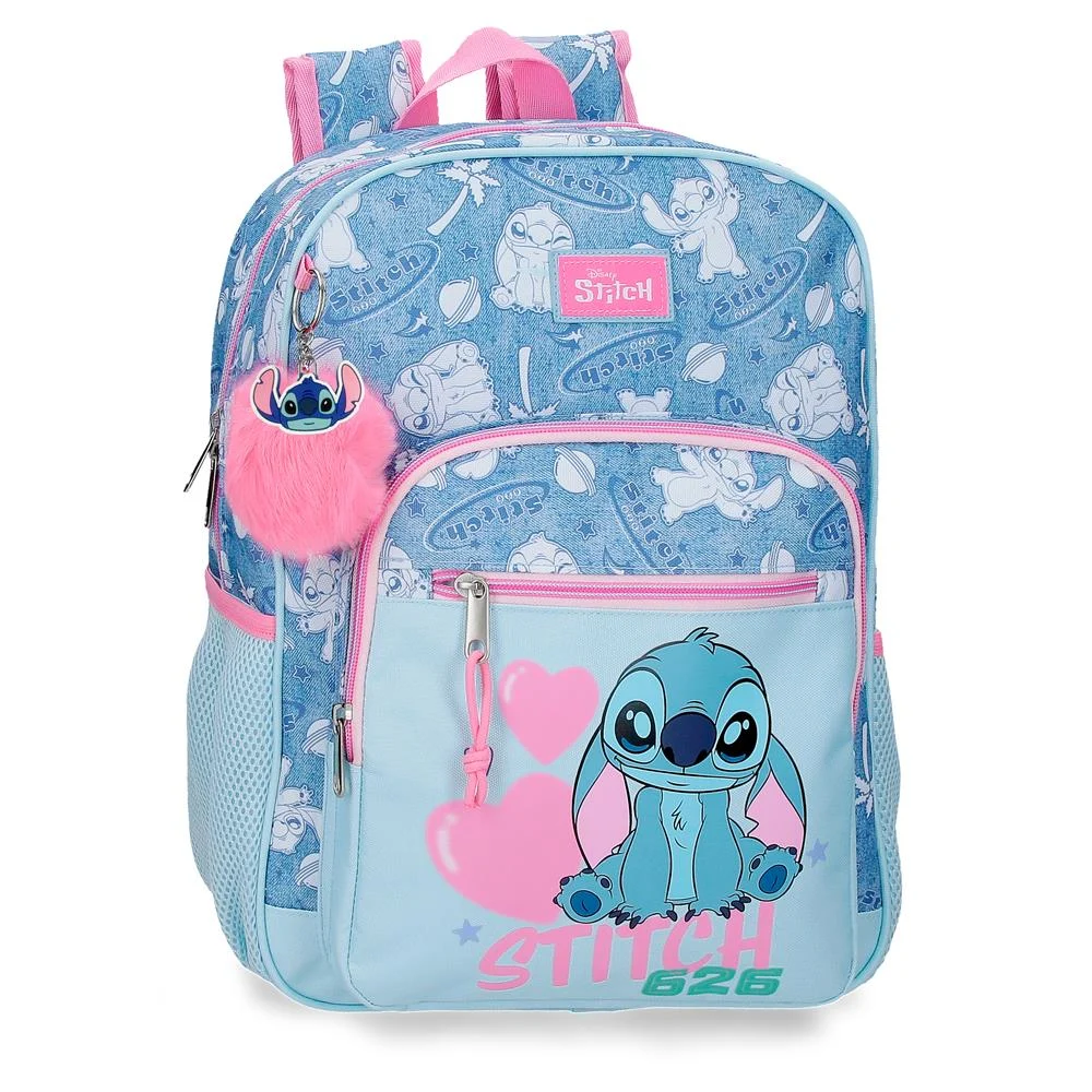 MOCHILA ADAP. 38CM. STITCH HEARTS