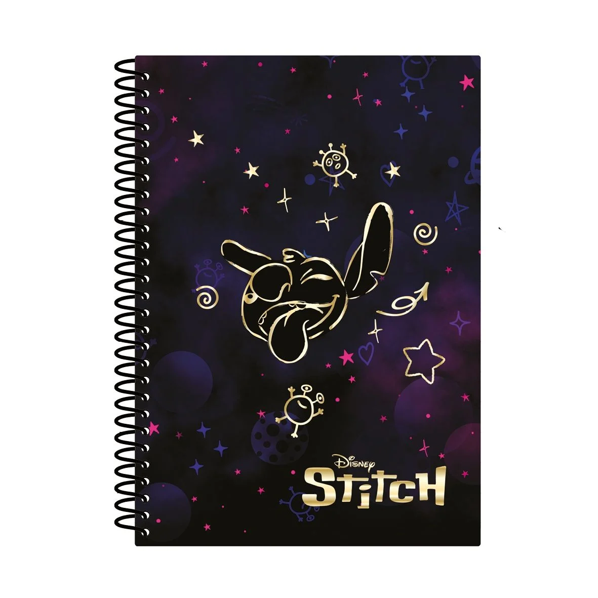 CUADERNO ESPIRAL B5 100H 5×5 STITCH GOLD