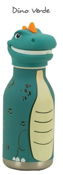 BOTELLA TÉRMICA 480ML ANIMAL DINO VERDE