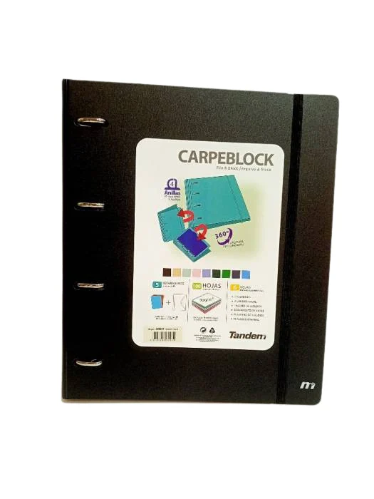 CARPEBLOCK 360 TANDEM FOAM STYLE TAMAÑO A4 NEGRO