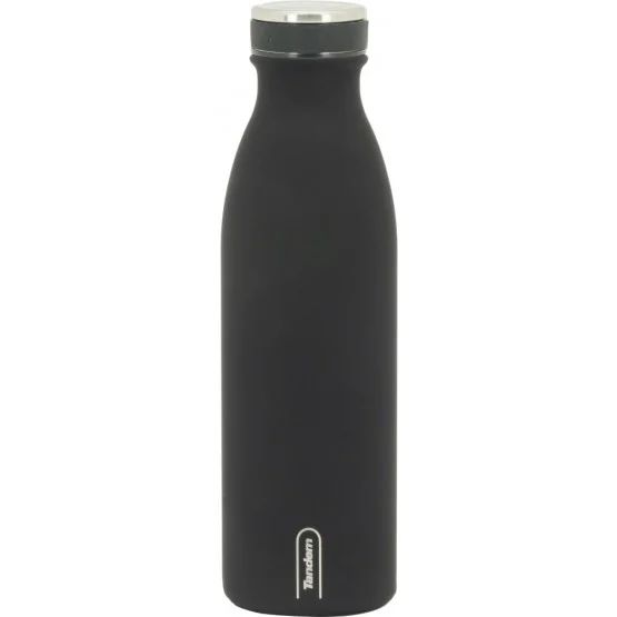 BOTELLA INOX 500 ML NEGRO. SPORTANDEM
