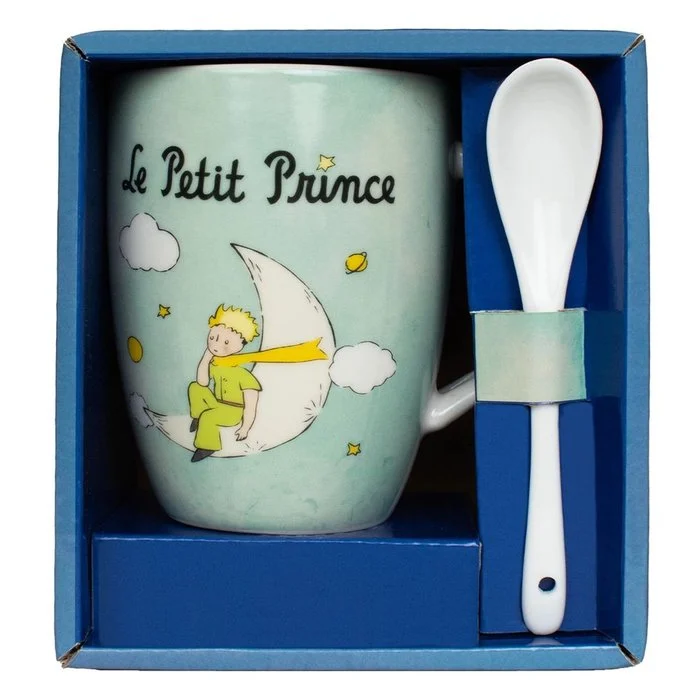 TAZA CON CUCHARA EL PRINCIPITO LUNA
