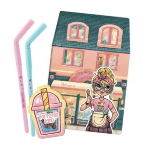 Cuaderno A5 con notas  adhesivas y dos bolígrafos  Harmonie Lane - Victoria